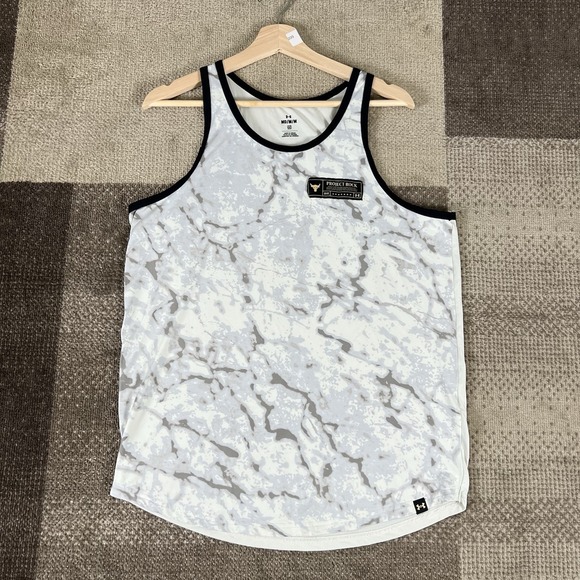 Under Armour Project‎ Rock Iso-Chill Muscle Tank Mens M 1380111 White Camo - Picture 1 of 6